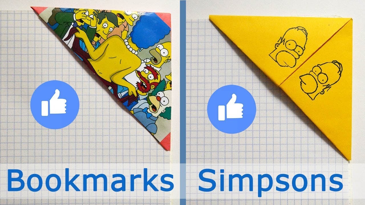 How To Make Bookmarks Simpsons Homer Origami Craft Out Of Paper