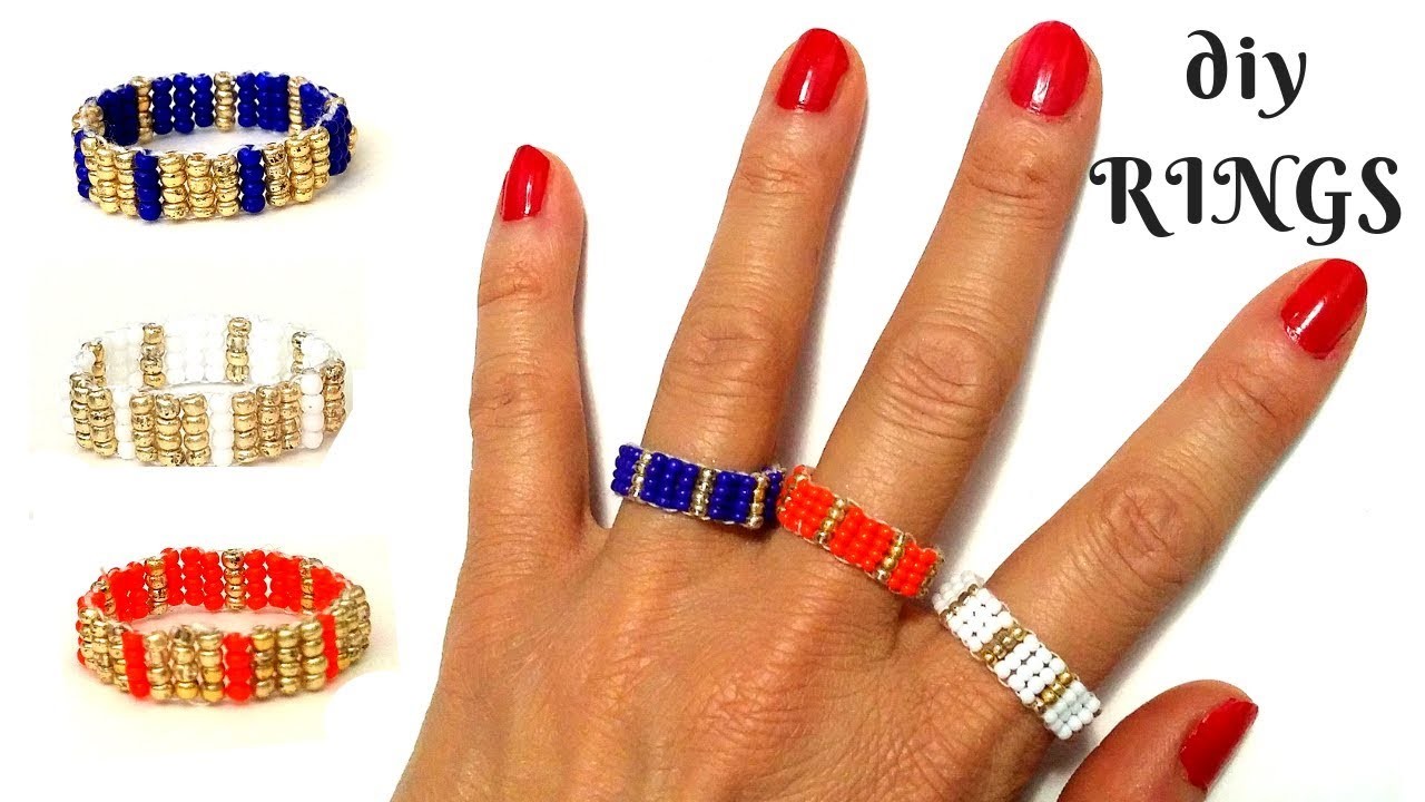 Diy Rings Beaded Rings Beading Tutorial Beading Beginners