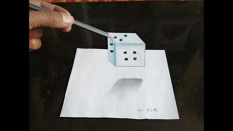 Floating 3D Cube - Trick Art on Paper !! Very Easy