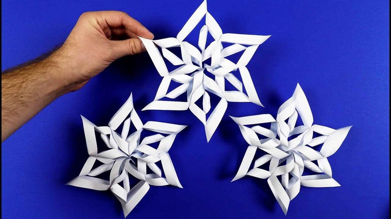 Снежинка из бумажной лозы
