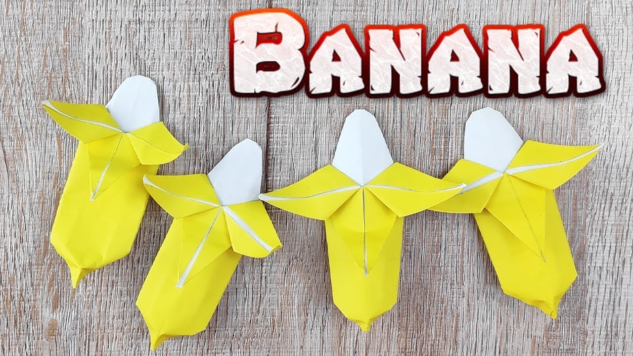 Easy Origami Banana Tutorial How To Make A Simple 3D Banana Paper DIY