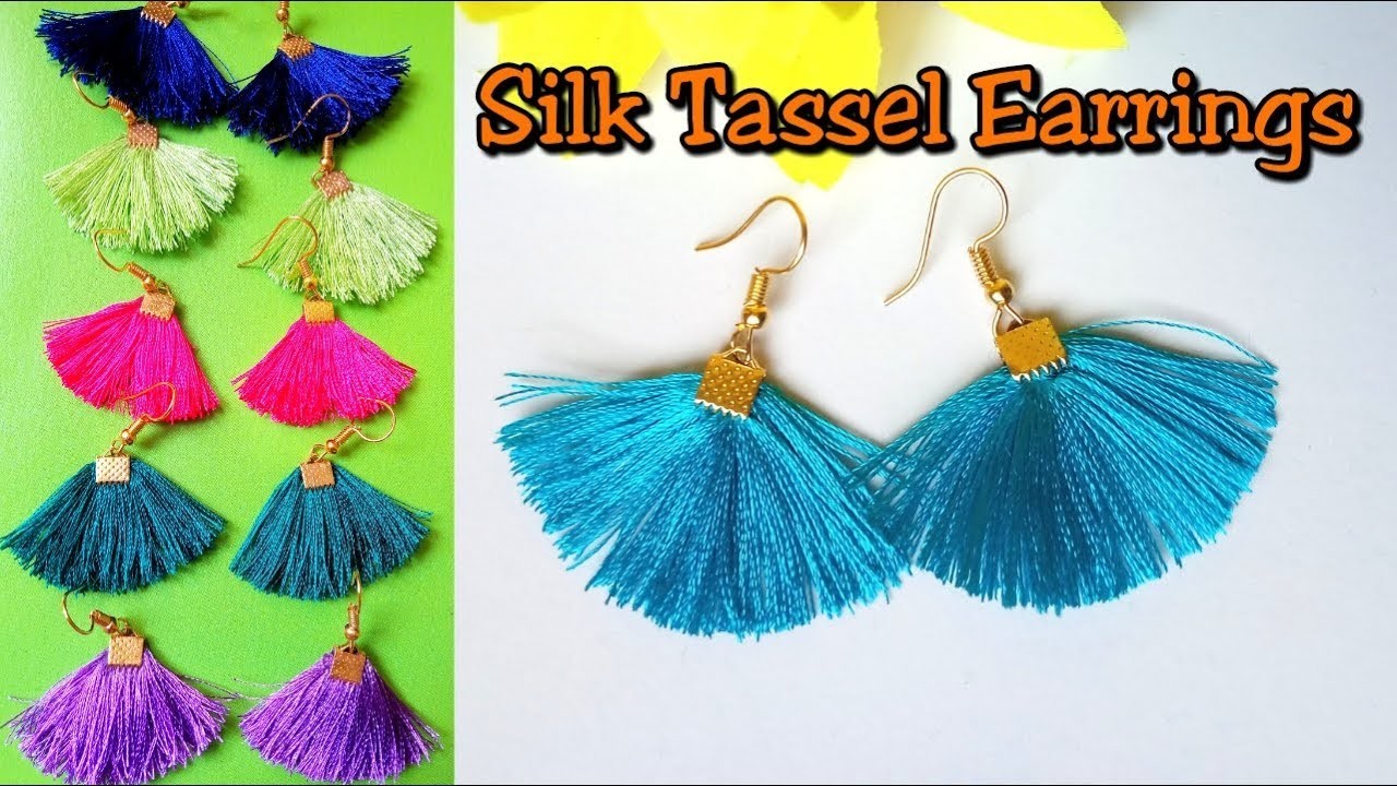 Silk Thread Tassel Earrings Making Silk Thread Earrings Earrings