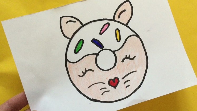 ❤ COME DISEGNARE UN  CIAMBELLA KAWAII ❤  DISEGNI FACILI |  How to draw a kawaii donut