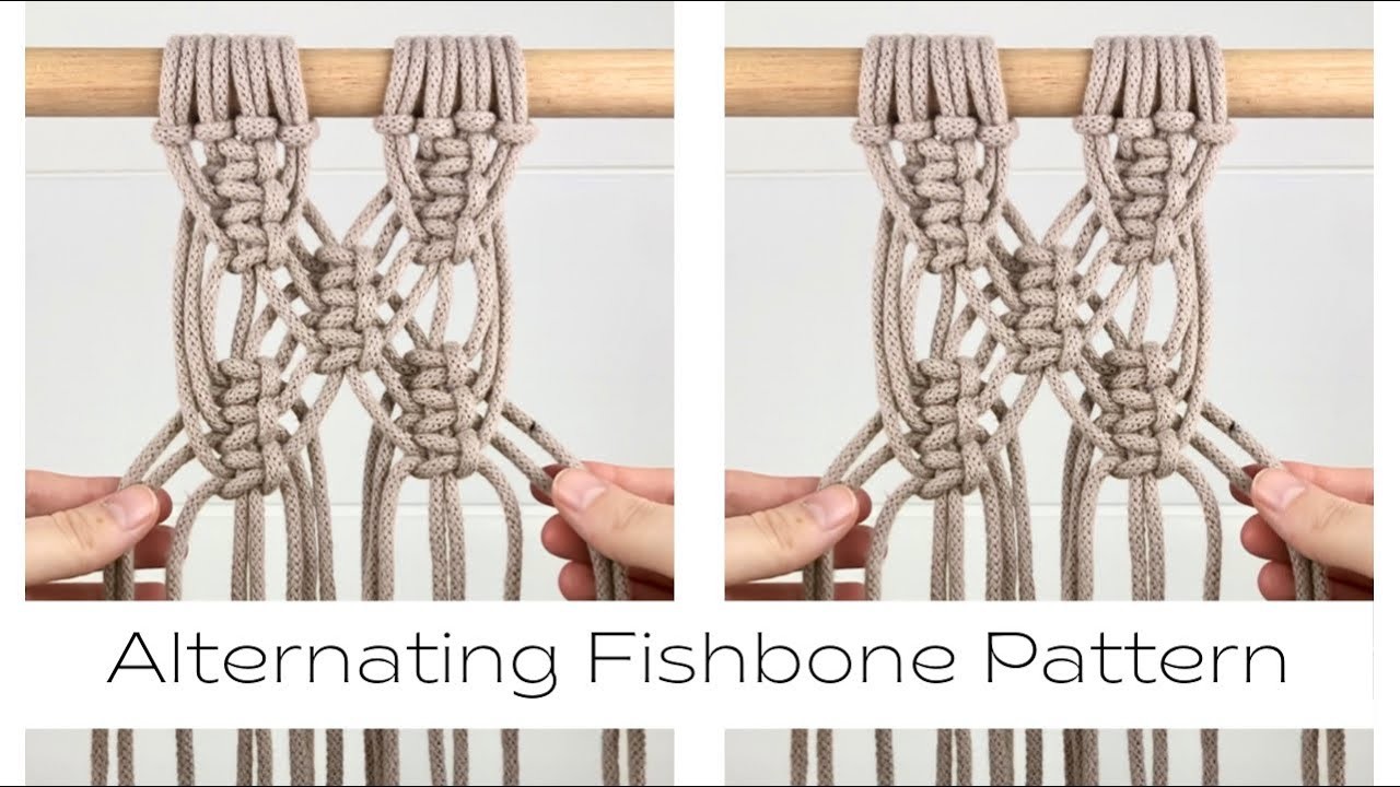 Alternating Fishbone Pattern Diy Macrame Tutorial