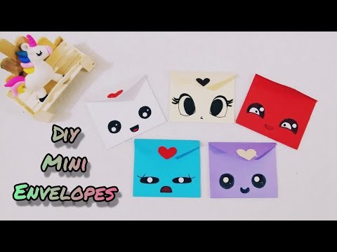 How To Make Easy Cute Envelopes Step By Step.Diy Kawaii Mini Envelopes. Back To School Crafts.How To