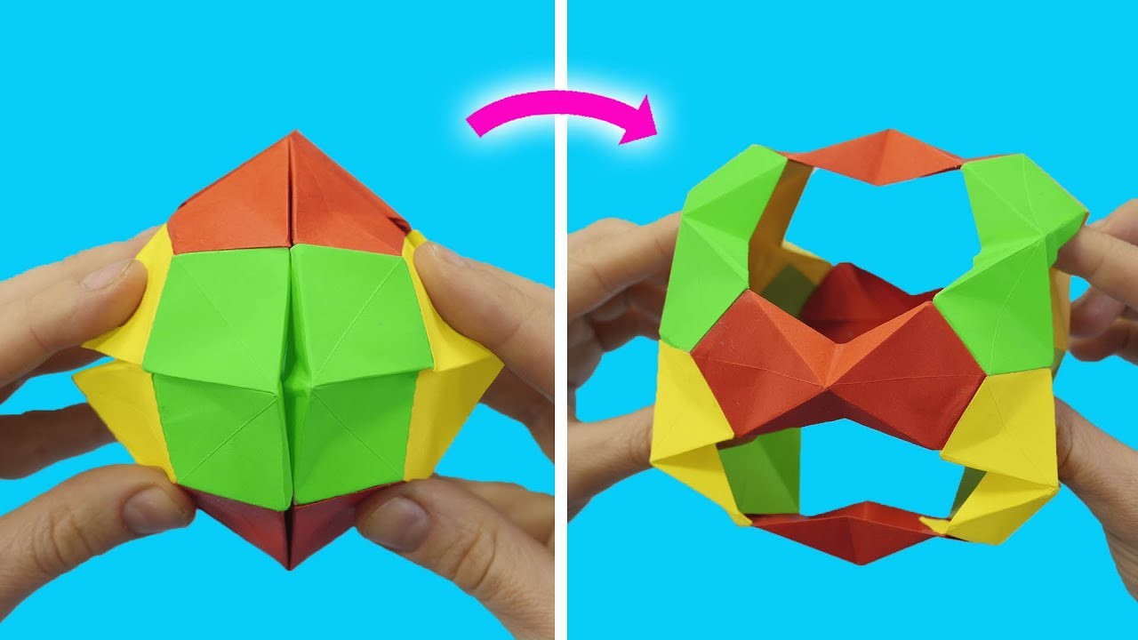 Easy Origami Pop It Fidgets Antistress Moving Paper Toys Tutorial