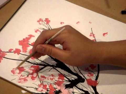 Рисуем красками сакуру Рисуем красками сакуру