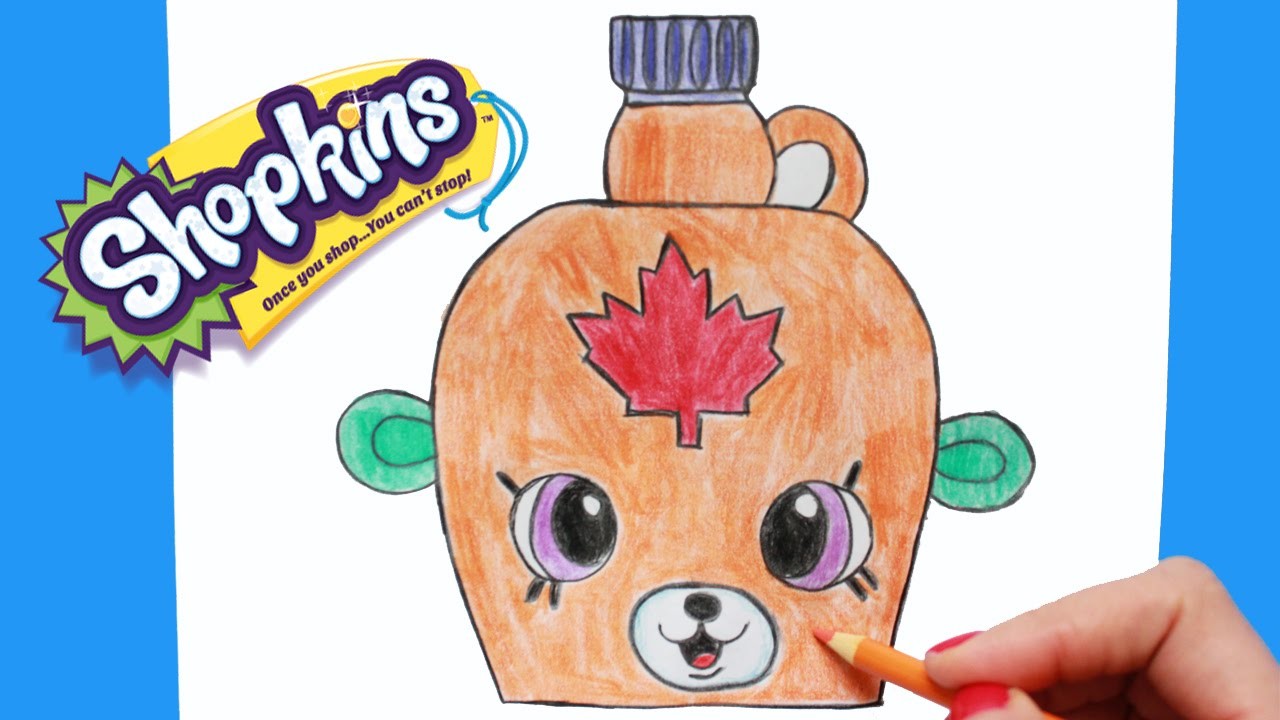 How to Draw Shopkins Season 4 Mable Syrup Petkins Step By Step, Toy