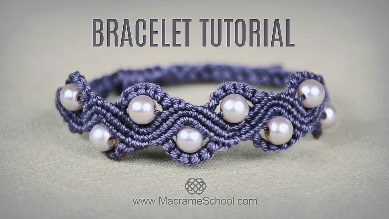 Diy Macram Wave Bracelet With Beads Tutorial