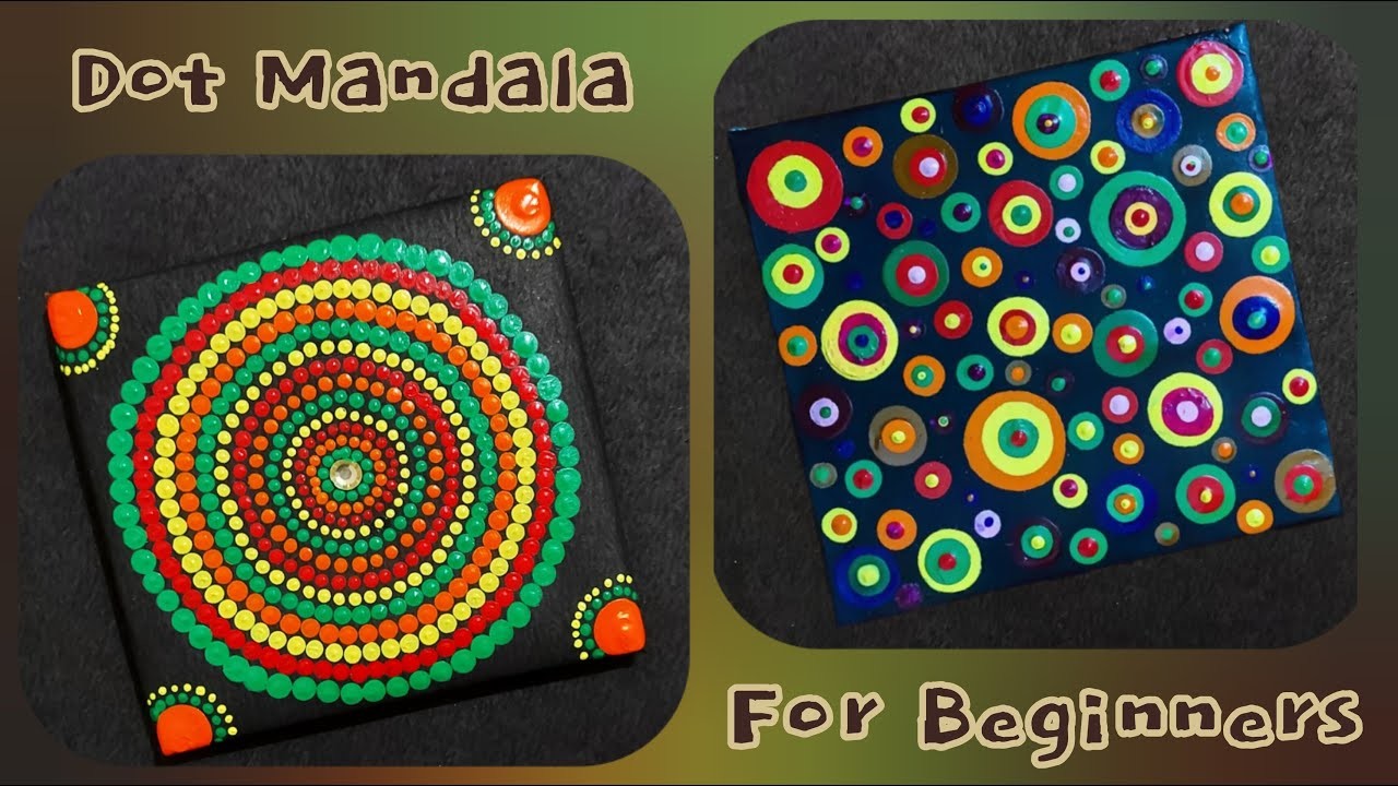 2 Easy Dot Mandala Painting Ideas| Dot Mandala Art Tutorial| Dot Mandala Art for Beginners #art