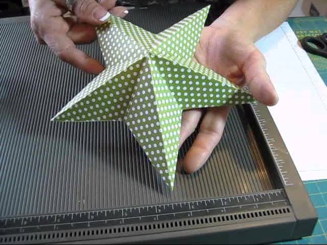 5 point star with one square paper www.frenchiestamps.com