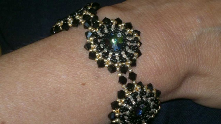 Beading4perfectionists : How to Bezel a Swarovski Rivoli with miyuki beads beading tutorial