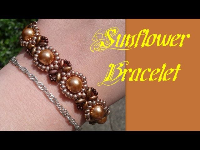 Beginners Bracelet Sunflower Tutorial *(3)* Beading Tutorial by HoneyBeads