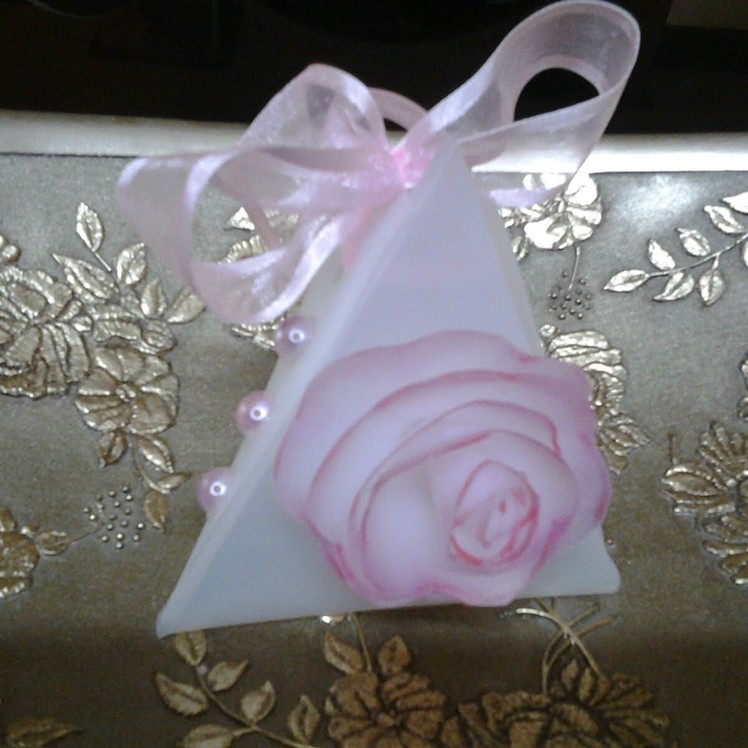 Best Out of Waste Plastic Triangle gift box and roses