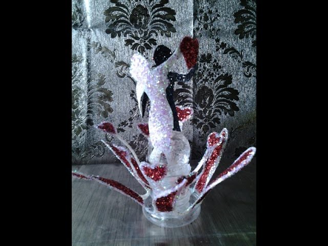 Best Out Of Waste Plastic Bottle transformed to Romantic Couple Showpiece