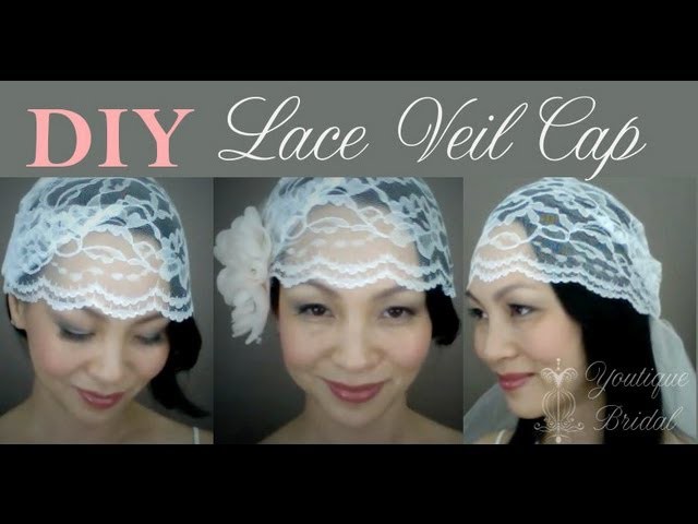 {CATHY} How to make a Wedding Lace Veil Cap: DIY Tutorial