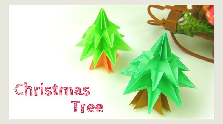 Christmas Crafts - DIY Origami Tree - Modular Christmas Tree - Easy Paper Crafts - Paper Tree
