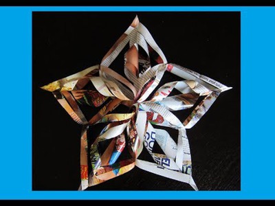 Christmas Crafts- Paper Snowflakes, Christmas Star, Tree Topper, Decoration, Decor, Paper Star, EASY