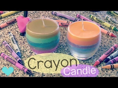 CRAYON CANDLE - How To - Home Decor - Fall Into Crafts