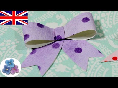 DIY Bow *How to make a Bow* Paper ribbon Bow Papercraft Craft Ideas Scrapbooking Mathie