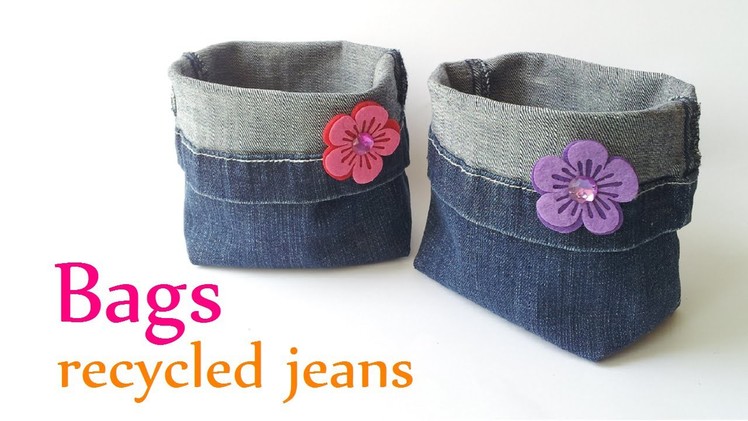 DIY crafts: BAGS recycled jeans (very EASY) -  Innova Crafts