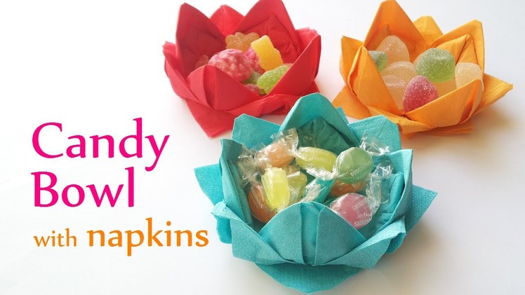 DIY crafts: CANDY BOWL with paper napkins - Innova Crafts