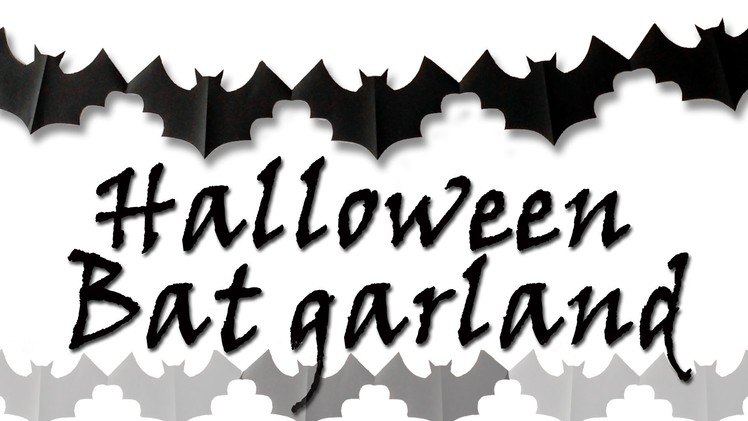 DIY Crafts : Halloween Bat garland - Halloween decorations