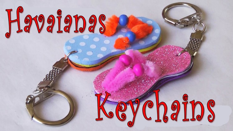 DIY crafts: How to make Havaianas key chain
