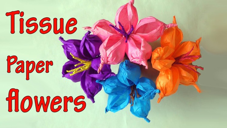 DIY crafts : How to make tissue paper flowers EASY!