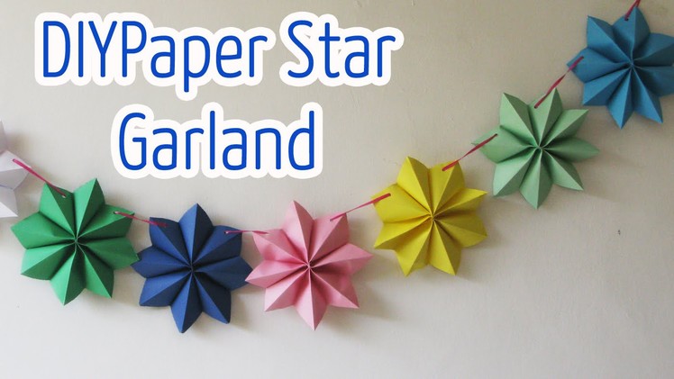Diy crafts : Paper star garland
