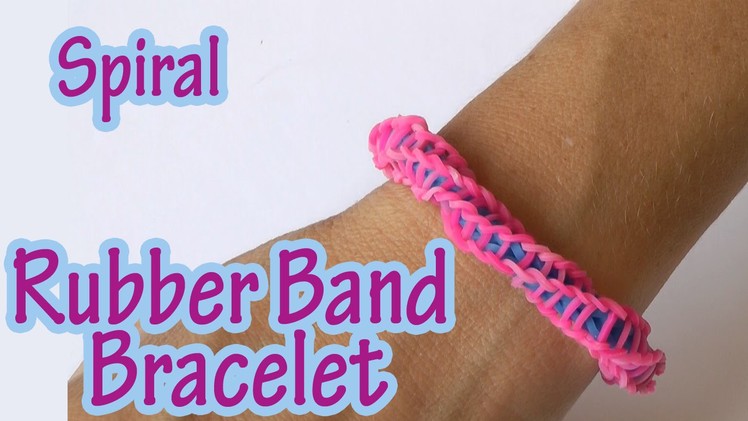 DIY crafts : Spiral Rubber Band Bracelet (without loom)