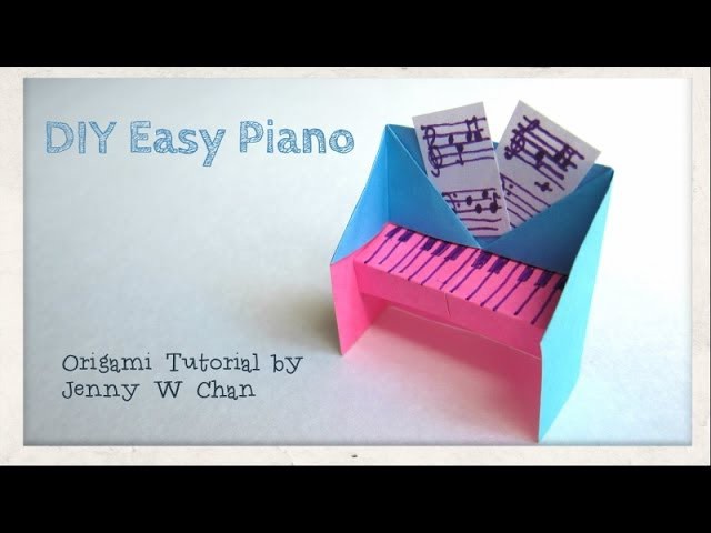 DIY Easy Piano Origami Tutorial. Instructions - Handmade Gift Idea - Paper Crafts