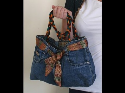 DIY Fashion Jeans BAG ( recycled denim)