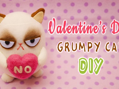 DIY Grumpy Cat on Valentine's Day - Sock Plushie Tutorial