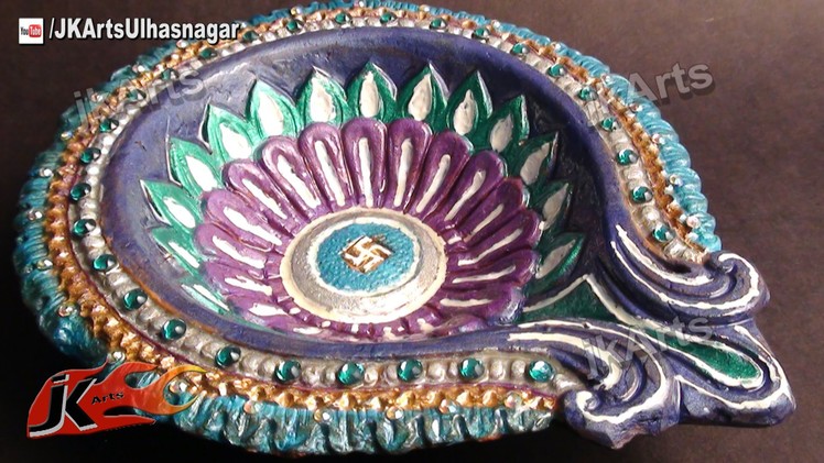 DIY How to color and decorate Diwali Diya -  JK Arts 412