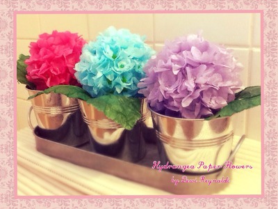 DIY - How to Make Hydrangea Paper Flower - Room, Gift Box, Frame, Ball Decoration