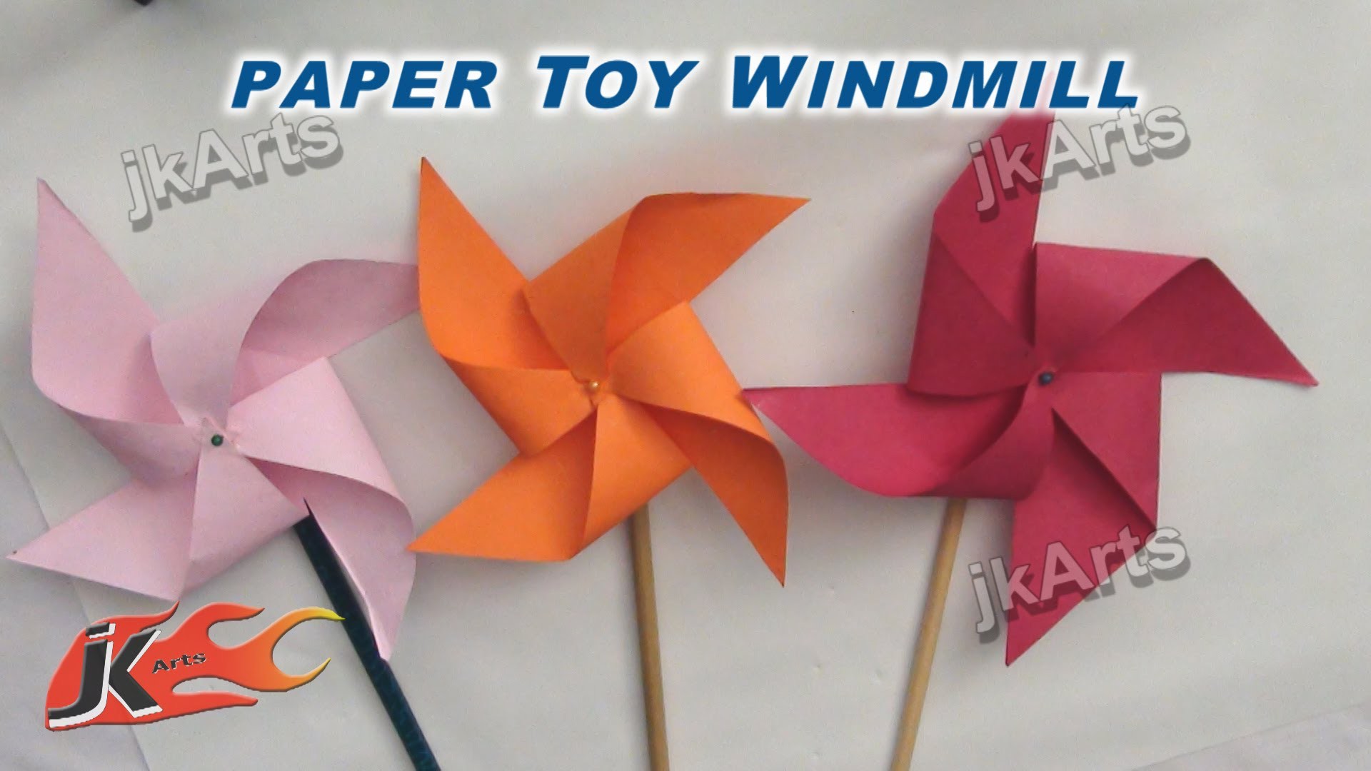 DIY How to make Paper Toy Windmill (Easy craft for kids) - JK Arts 256