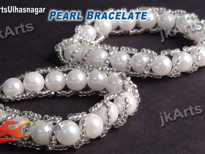 DIY How to make Pearl Bracelet (Jewelry Making) - JK Arts 428