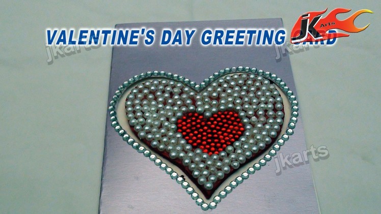 DIY How to make valentine's day Greeting Card - Style 2 - JK Arts 127