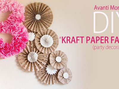 DIY Kraft Paper Fans Backdrop. Abanicos de Papel ( Party Decoration - Decoracion de Fiestas)