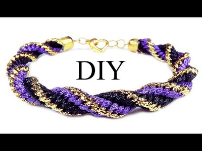 DIY: Kumihimo spiral bracelet. Браслет "Кумихимо" спиральный из 12 нитей