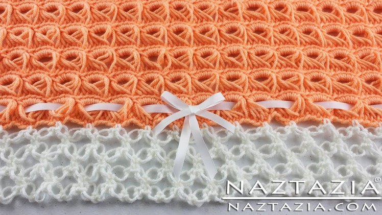 DIY Learn How To Crochet - Broomstick Lace Blanket Afghan Throw with Solomon's Knot (Baby Blanket)