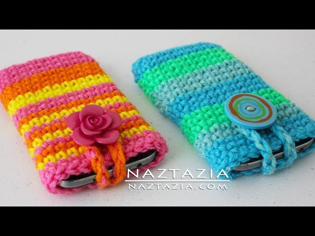 DIY Learn How to Crochet Easy Cell Phone Tablet Case Cover Holder iPhone iPod Samsung Smartphone