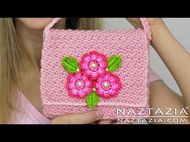 DIY Learn How To Crochet Flower Purse Bag Clutch Handbag Wallet (and Line a Purse)