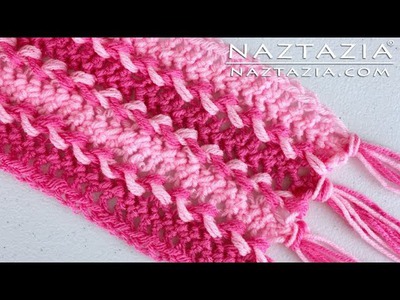 DIY Learn How To Make Easy Hairpin Lace Crochet Scarf - Loom Joining Fork Horquilla Hair Pin Weave