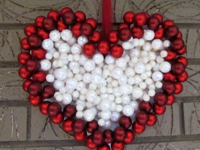 DIY Ornament Wreath Heart Wreath for Valentine's Day Decoration