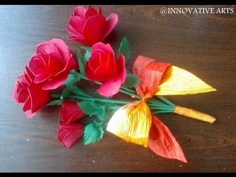 DIY Paper crafts :: How to make paper ROSE - Innovative Arts