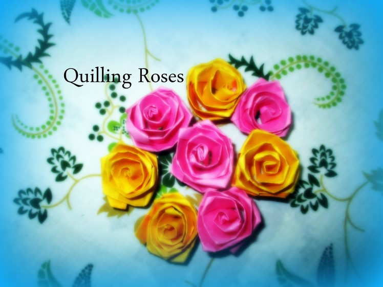 DIY paper Crafts :: How to Make Colorful Quilling Paper Rose flowers - Innovative Art