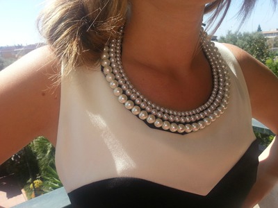 DIY pearl necklace-collana di perle fai da te