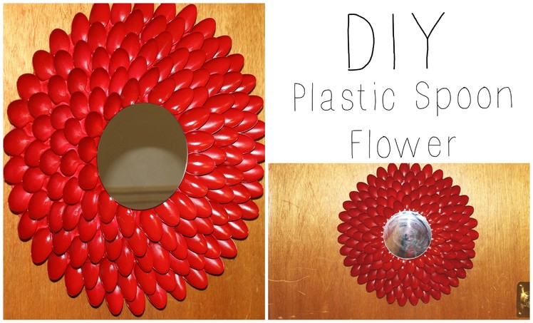 DIY: Plastic Spoon Flower Wall Hanging. Wreath ♡ {House Decor} ♡ Jessica Joaquin